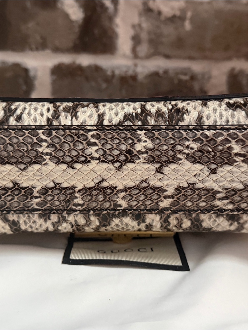Gucci Purple & White Python Padlock - Picture 4 of 9
